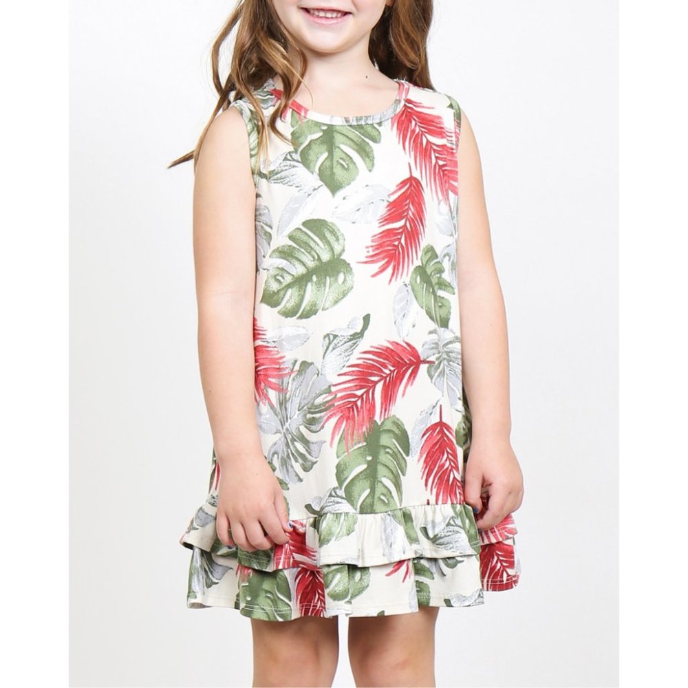 Kids Tropical Dress {Perfect Peach} - Picture 2 of 5